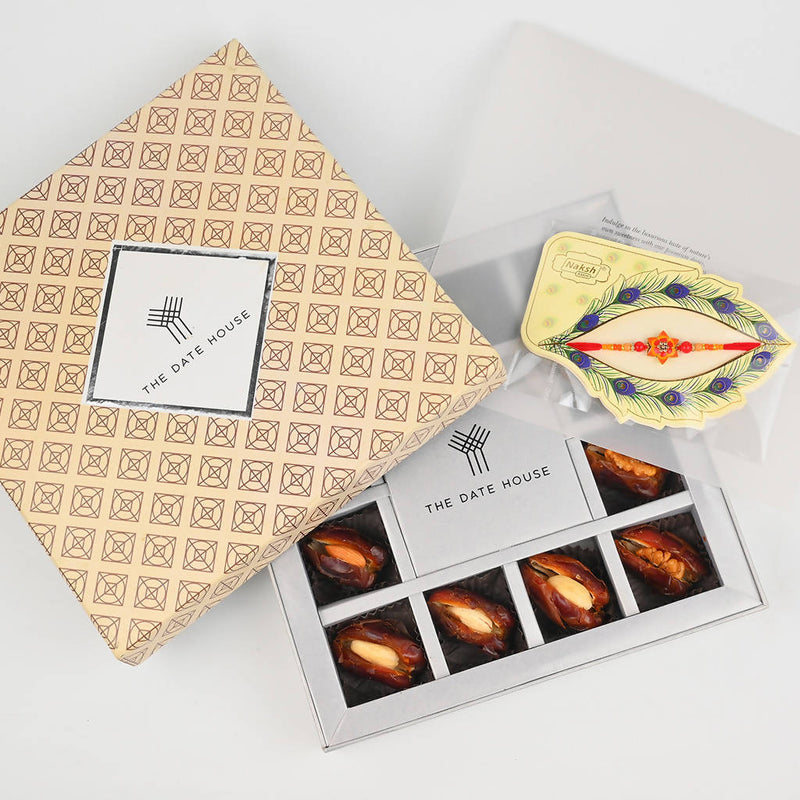 Festive Gifts | Classic Beige Premium Filled Dates Gift Box | 12 Pcs