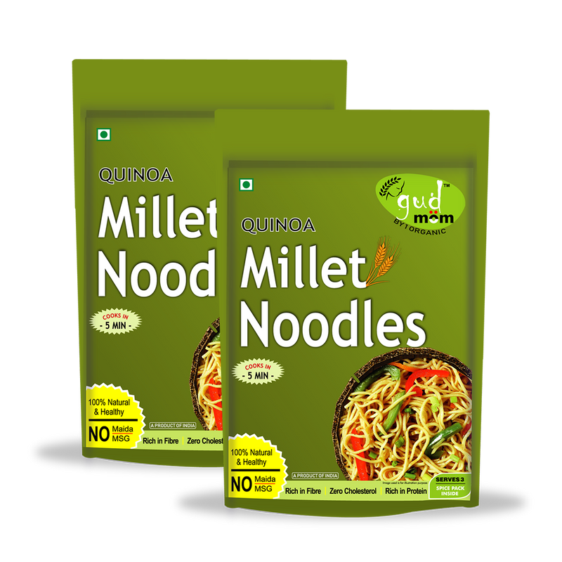 Millet Noodles | Quinoa | Rich In Fibre | Zero Cholesterol | 180 g | Pack of 2