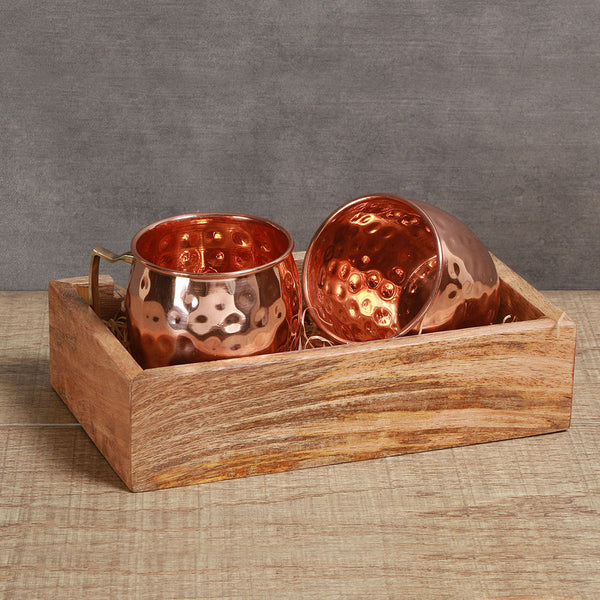 Copper Mugs - Set of 2