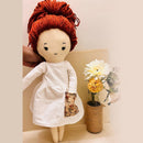 Cotton Soft Toy Doll | Rag Doll | Rust & White | 17 inches