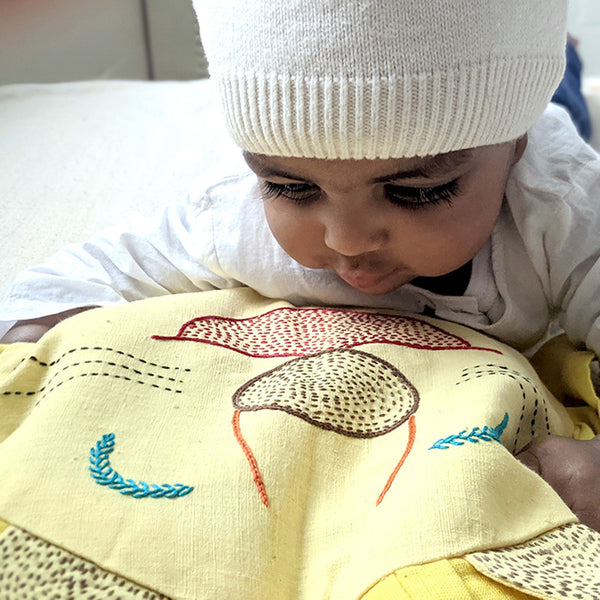 Mustard Seed Pillow for Baby | Organic Cotton | Lion Design