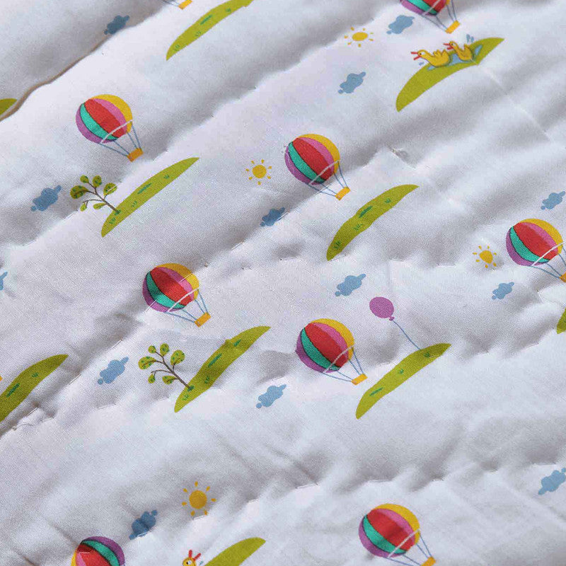 Pure Cotton Kids Quilt | Cozy Hand-Quilted | White