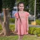 Birthday Dress | Linen Dress for Kids | Pink