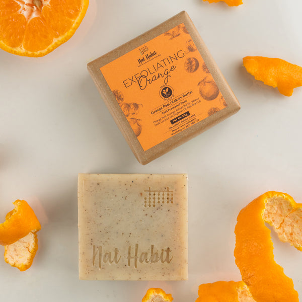 Nat Habit Exfoliating Orange Soap | Cold Processed | 125 g