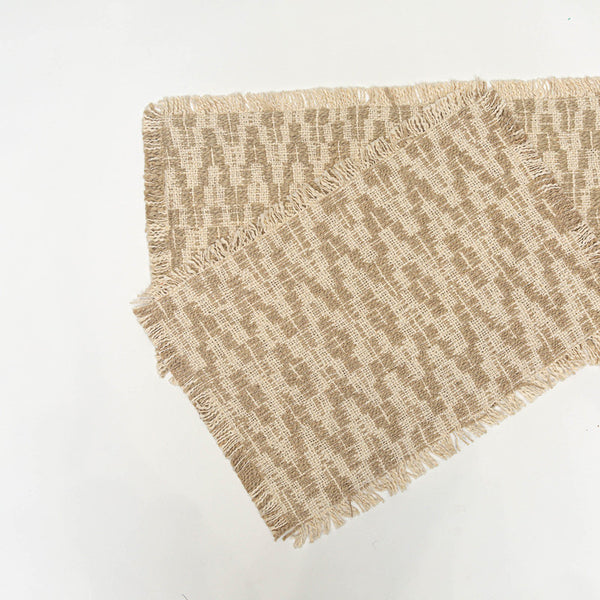 Cotton Table Mats | Placemats | Beige & White