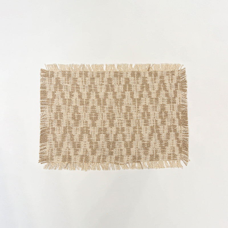 Cotton Table Mats | Placemats | Beige & White