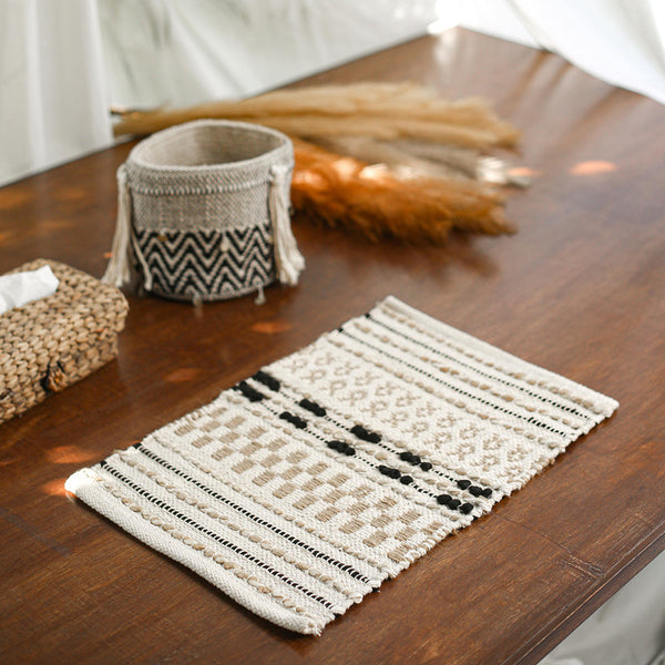 Cotton Table Mats | Placemats | Black & White