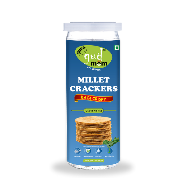 Crackers | Ragi Millet | Crispy | Gluten Free | 90 g | Pack of 2