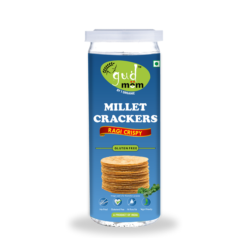 Crackers | Ragi Millet | Crispy | Gluten Free | 90 g | Pack of 2