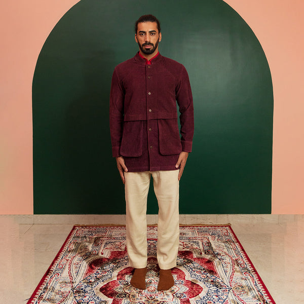 Jackets For Men | Organic Corduroy Jacket | Maroon