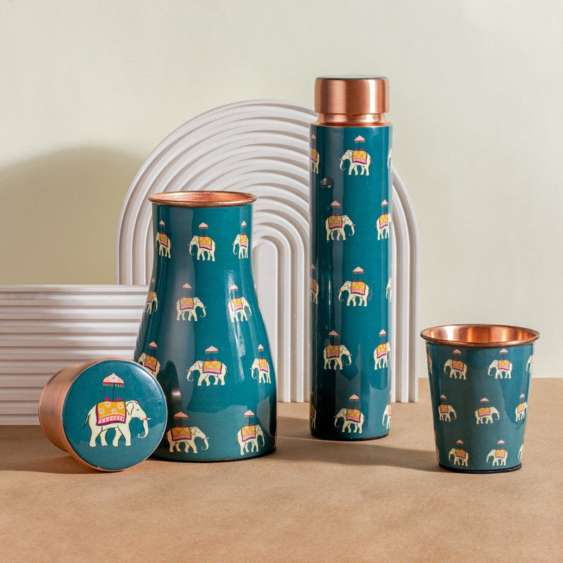 Copper Jug | Teal Green | 850 ml