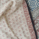 Mulmul Cotton Saree | Dabu Hand Block Print | Multicolour