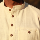 Organic Cotton Kurta For Men | Naturally Dyed | Off White