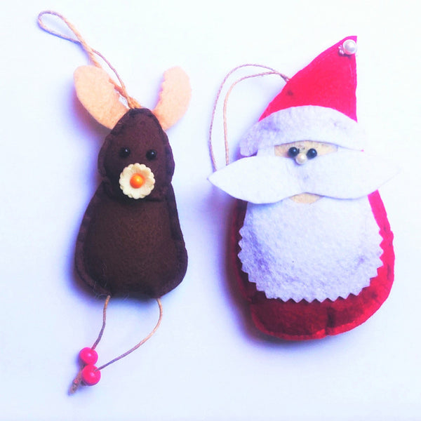 Wall Hanging Decor | Santa and Reindeer