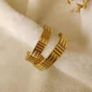 Brass Hoops Earrings | Gold Plated