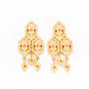 Brass Drop Earrings | Matang | 18K Gold Plated