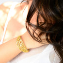Brass Bracelet | Vasuki | 18k Gold Plated