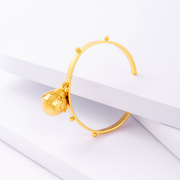 Brass Bangle Cuff | Goechala | 18k Gold Plated