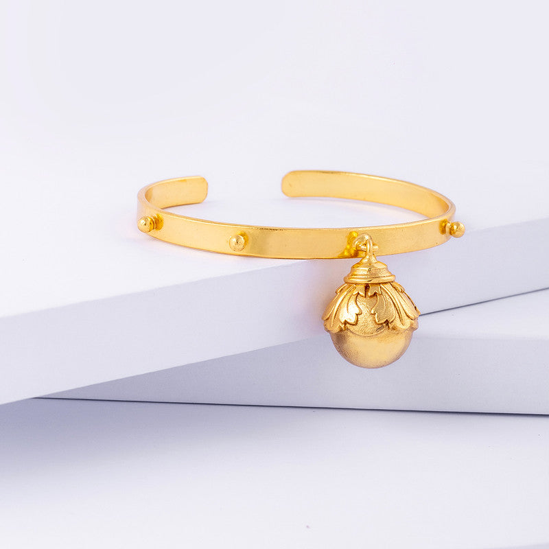 Brass Bangle Cuff | Goechala | 18k Gold Plated