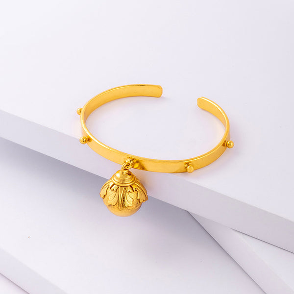 Brass Bangle Cuff | Goechala | 18k Gold Plated