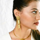 Brass Dangler Earrings | Aashad | 18k Gold Plated