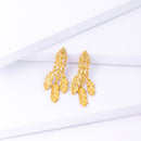 Brass Dangler Earrings | Floral | 18K Gold Plated