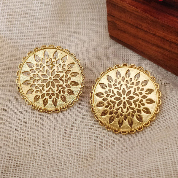 Brass Ethnic Studs | Gold Finish