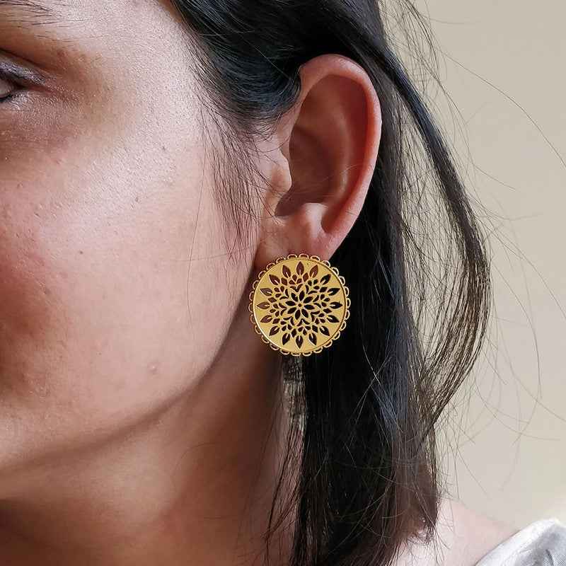 Brass Ethnic Studs | Gold Finish