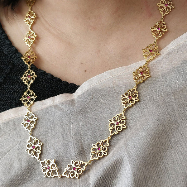 Brass Necklace Set | Gold Plated