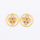 Brass Stud Earrings | 18K Gold Plated