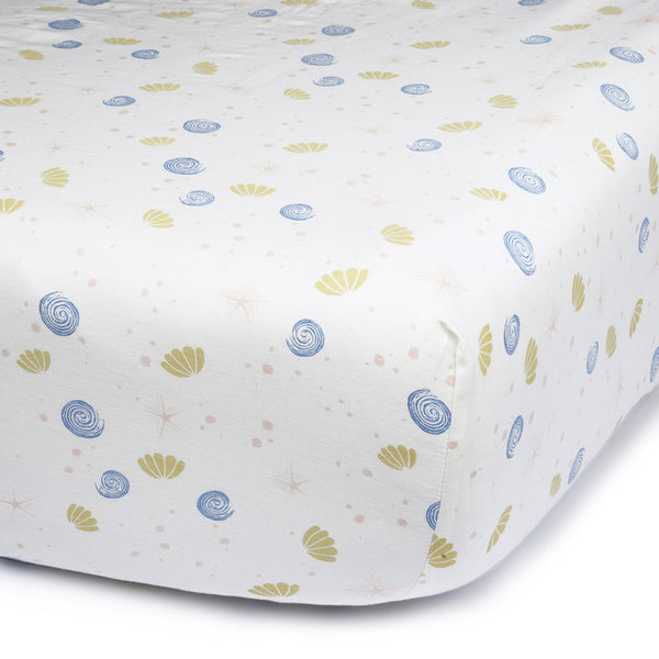 Fitted Sheet for Baby Crib | Natural Dyes & Organic Cotton | White