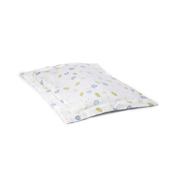 Mustard Seed Pillow for Baby | Organic Cotton | Printed | White