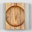 Acacia Wooden Ash Tray | White | 4.5 x 4.5 x 1.5 inches.