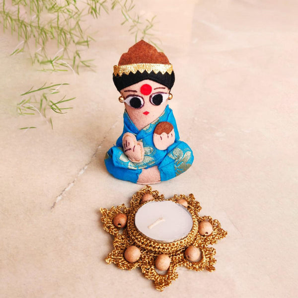 Upcycled Mini Figurine | Goddess Laxmi