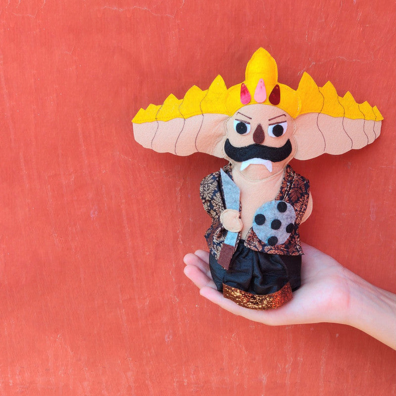 Upcycled Felt Figurine | Ravana