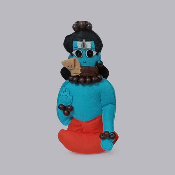 Lord Shiv Parivaar Figurine | Upcycled Felt | Multicolour