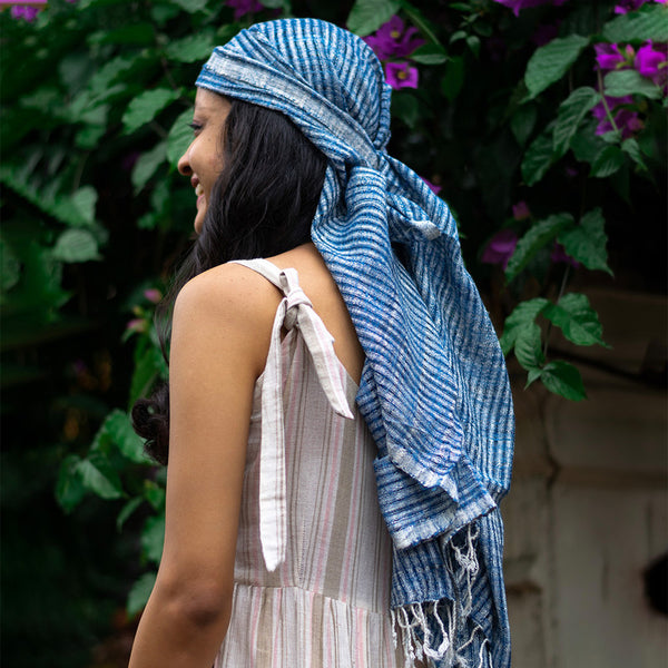 Eri Silk Scarf | Blue