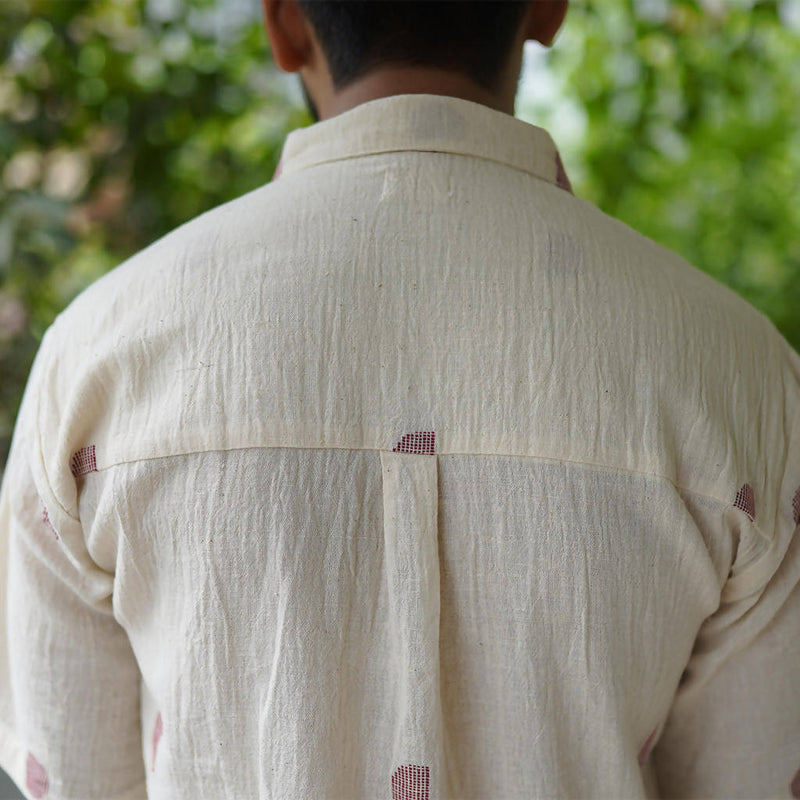 Kala Cotton White Shirt for Men | Half Sleeves