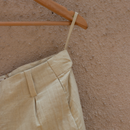 Women Shorts | Pleated Shorts | Hemp Cotton | Beige