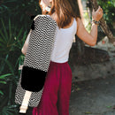 Cotton Yoga Mat Bag | Black & White.