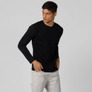 Cotton Full Sleeve T-Shirt | Carbon Black