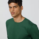 Pima Cotton Full Sleeve T-Shirt | Pine Green