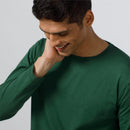 Pima Cotton Full Sleeve T-Shirt | Pine Green