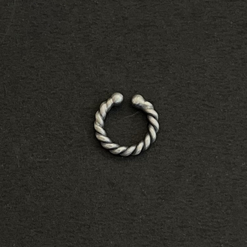 Nose Ring | Sterling Silver | Clip-On | Tiny Twisted