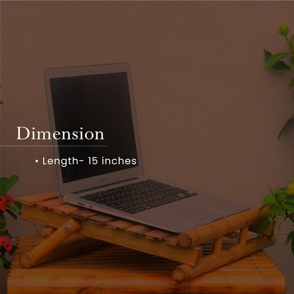 Bamboo Laptop Stand | 3 Ways | Beige | 15 inches