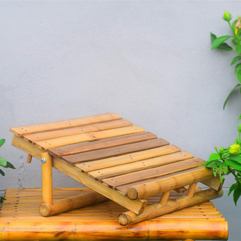 Bamboo Laptop Stand | 3 Ways | Beige | 15 inches