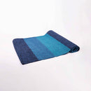 Natural Fiber Blue Samudra Cotton Yoga Mat with Rubberised Back.