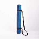 Natural Fiber Blue Samudra Cotton Yoga Mat with Rubberised Back.