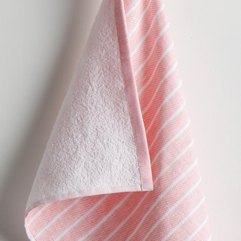 Cotton Bath Towel | Ultra-Soft | Peach Stripes | 70 x 140 cm