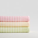 Cotton Bath Towel | Ultra-Soft | Peach Stripes | 70 x 140 cm